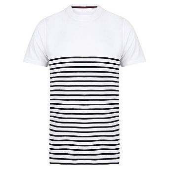 Front Row Unisex Adult Breton Tagless T-Shirt