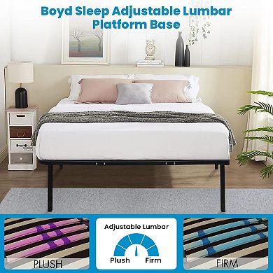 Boyd Sleep Euro 14" Platform Metal Bed Frame with Adjustable Lumbar Support