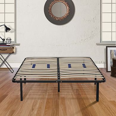 Boyd Sleep Euro 14" Platform Metal Bed Frame with Adjustable Lumbar Support