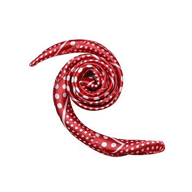 2Pcs Women Satin Printed Square Kerchief Hair Wrap Neck Scarf