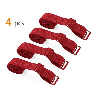 2 Pair 10/12/15/18/20mm Width Stretchable Shoulder Bra Straps Adjustable Elastic Straps for Women