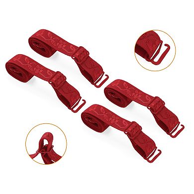 2 Pair 10/12/15/18/20mm Width Stretchable Shoulder Bra Straps Adjustable Elastic Straps for Women