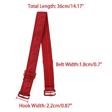 2 Pair 10/12/15/18/20mm Width Stretchable Shoulder Bra Straps Adjustable Elastic Straps for Women