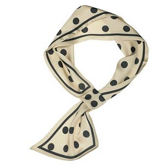 Women's Polka Dots Small Skinny Scarf Neck Scarves Double-Sided Neckerchief