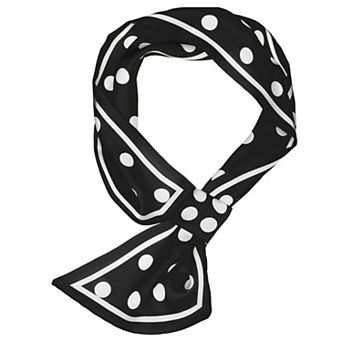 Women's Polka Dots Small Skinny Scarf Neck Scarves Double-Sided Neckerchief