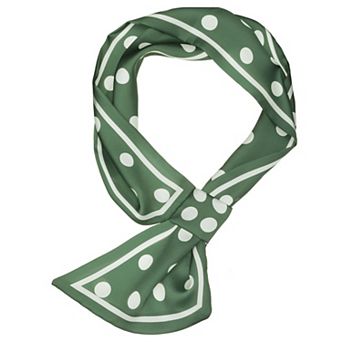 Women's Polka Dots Small Skinny Scarf Neck Scarves Double-Sided Neckerchief