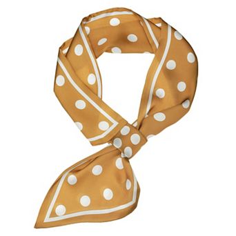 Women's Polka Dots Small Skinny Scarf Neck Scarves Double-Sided Neckerchief
