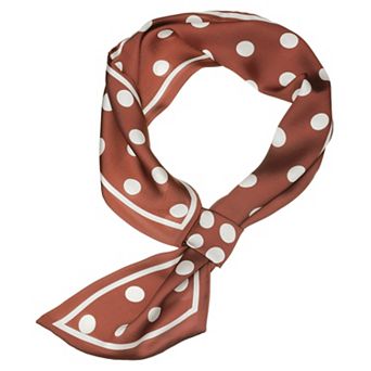 Women's Polka Dots Small Skinny Scarf Neck Scarves Double-Sided Neckerchief