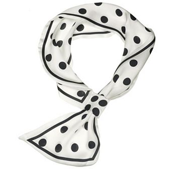 Women's Polka Dots Small Skinny Scarf Neck Scarves Double-Sided Neckerchief