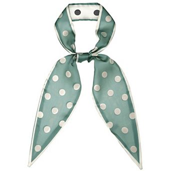 Women's Chic Polka Dots Neckerchief Skinny Scarves Hair Band Ribbon for Bag Accessory