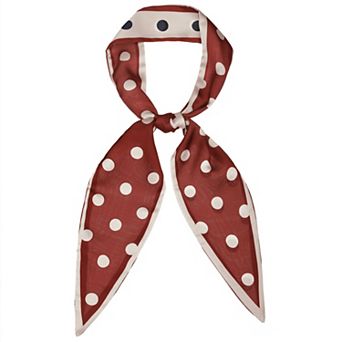 Women's Chic Polka Dots Neckerchief Skinny Scarves Hair Band Ribbon for Bag Accessory