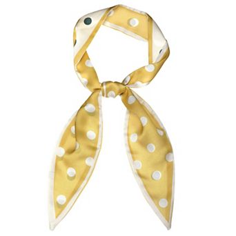 Women's Chic Polka Dots Neckerchief Skinny Scarves Hair Band Ribbon for Bag Accessory