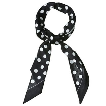 Women's Polka Dots Skinny Scarf Neck Scarves Double Sided Print Neckerchief Hairband