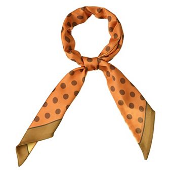 Women's Polka Dots Skinny Scarf Neck Scarves Double Sided Print Neckerchief Hairband