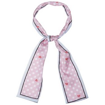 Skinny Scarves Polka Dots Neck Wraps for Women Cute Ribbon Hairband Neckerchief