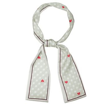 Skinny Scarves Polka Dots Neck Wraps for Women Cute Ribbon Hairband Neckerchief