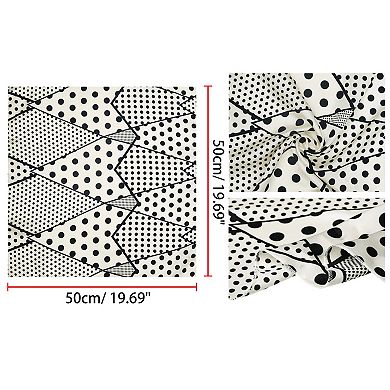 2Pcs 50 Polka Dots Square Scarf Head Neck Scarves