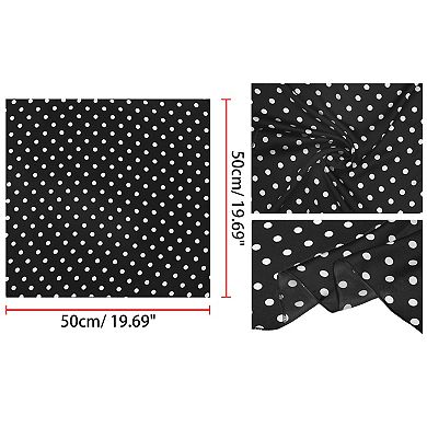 2Pcs 50 Polka Dots Square Scarf Head Neck Scarves
