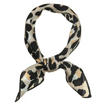 Women's Colorful Leopard Print Square Neck Scarf Kerchief Neckerchief Handkerchief Bandana