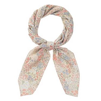 Women Chiffon Scarves Floral Print Square Kerchief Neck Scarf Neckerchief