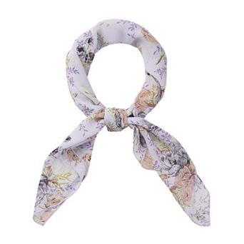 Women Chiffon Scarves Floral Print Square Kerchief Neck Scarf Neckerchief
