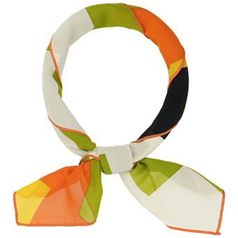 Women Chiffon Scarves Floral Print Square Kerchief Neck Scarf Neckerchief