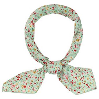 Women Chiffon Scarves Floral Print Square Kerchief Neck Scarf Neckerchief
