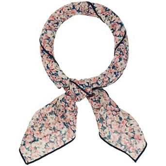 Women Chiffon Scarves Floral Print Square Kerchief Neck Scarf Neckerchief
