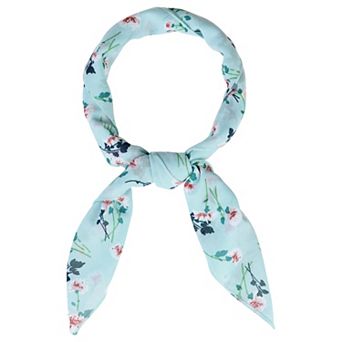 Women Chiffon Scarves Floral Print Square Kerchief Neck Scarf Neckerchief
