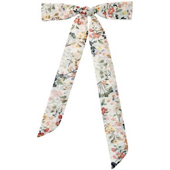 Women Floral Chiffon Scarves Square Neck Scarf Neckerchief Skinny Ribbon Hair Band