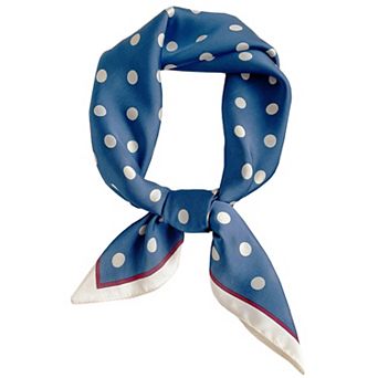 Women's Polka Dots Vintage Scarf Retro Square Silky Satin Neckerchief Head Wrap Neck Scarves