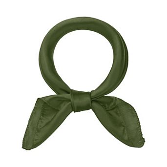 Women Solid Satin Scarves Small Square Silky Kerchief Neck Scarf Neckerchief