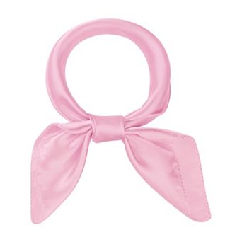 Women Solid Satin Scarves Small Square Silky Kerchief Neck Scarf Neckerchief