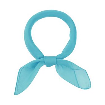 Women Solid Gradient Chiffon Scarves Square Soft Sheer Neck Scarf Neckerchief