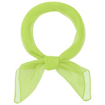 Women Solid Gradient Chiffon Scarves Square Soft Sheer Neck Scarf Neckerchief