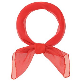 Women Solid Gradient Chiffon Scarves Square Soft Sheer Neck Scarf Neckerchief