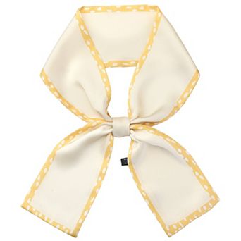 Women's Contrast Color Dots Scarf, Skinny Long Hair Ribbon Handbag Handle Wrap Scarves Neckerchief