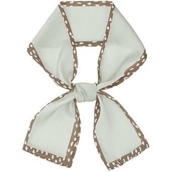 Women's Contrast Color Dots Scarf, Skinny Long Hair Ribbon Handbag Handle Wrap Scarves Neckerchief