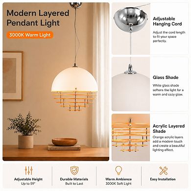 Modern Sunset Orb Pendant Light