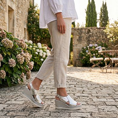 Women's Solid Color Hollow-out Buckle Platform Sandals