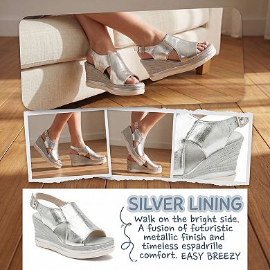 Women's Solid Color Hollow-out Buckle Platform Sandals
