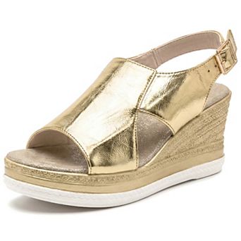 Women's Solid Color Hollow-out Buckle Platform Sandals