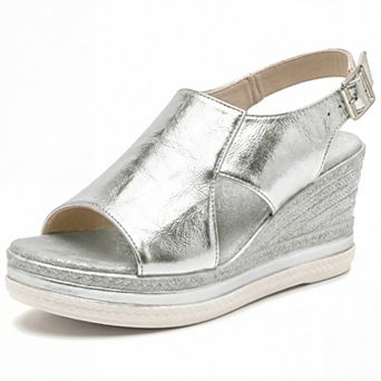 Women's Solid Color Hollow-out Buckle Platform Sandals
