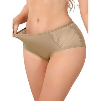 Women's High Waisted Briefs Tummy Control Panties Slimming Underwear Breathable Mesh Panty