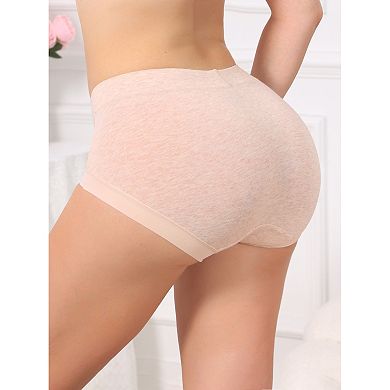 Women's High Waisted Cotton Underwear Seamless Full Coverage Classic Briefs