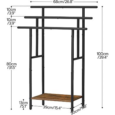 39.4 inch Freestanding Towel Rack 3 Tier Blanket Rack with Shelf for Bath Towels 1 Piece