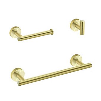3 pc Bathroom Hardware Accessories Set-Towel Bar,Toilet Paper Holder