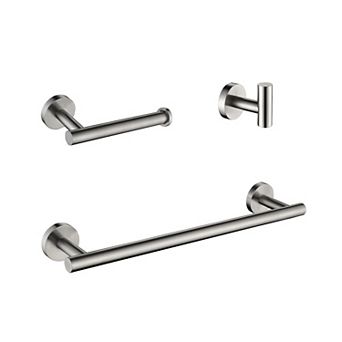 3 pc Bathroom Hardware Accessories Set-Towel Bar,Toilet Paper Holder