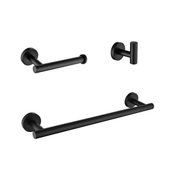 3 pc Bathroom Hardware Accessories Set-Towel Bar,Toilet Paper Holder