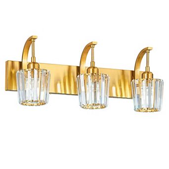 ZLAIQB 23.62" 3-Light Modern Crystal Bathroom Wall Lamp